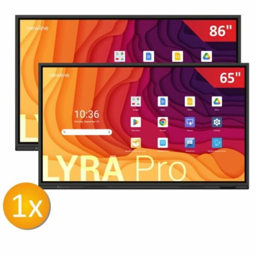 Zestaw: Monitor Newline 86" LYRA PRO + monitor Newline 65 LYRA PRO z uchwytami  - 0% VAT!