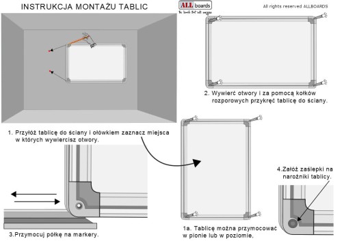 Tablica suchościeralna magnetyczna biała 100x80 cm z nadrukiem - układ współrzędnych