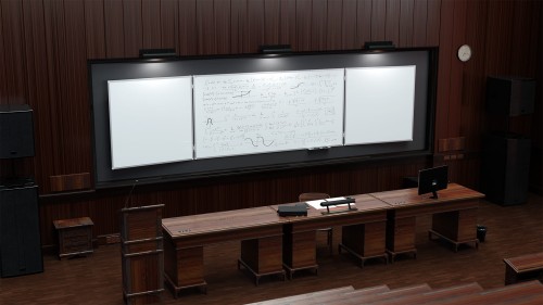 Tablica biała szkolna suchościeralna magnetyczna typu "tryptyk" 100x170 // 340 cm CERAMICZNA