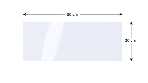Nakładka magnetyczna suchościeralna 50x20cm - BIAŁA