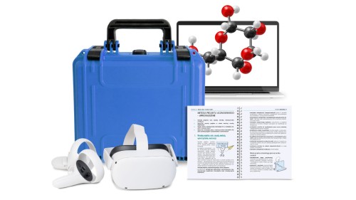 EduLabVR Wirtualne Laboratoria Przyrodnicze biologia, geografia, fizyka, chemia - zestaw z goglami