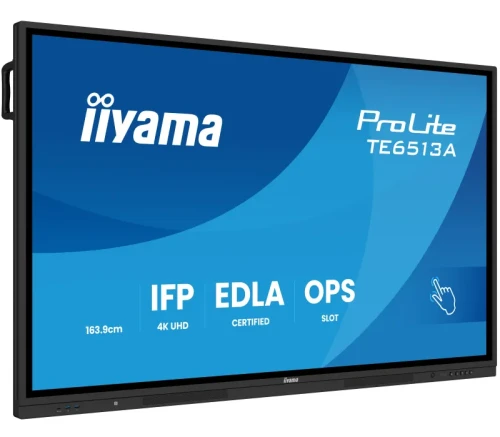 Monitor interaktywny iiyama 65" TE6513A-B2AG 4K UHD, Google EDLA, Android 14 - 0%VAT!