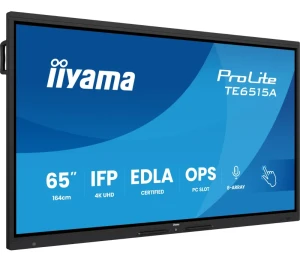 Monitor interaktywny iiyama 65" TE6515A-B2AG 4K UHD, Google EDLA - 0% VAT!