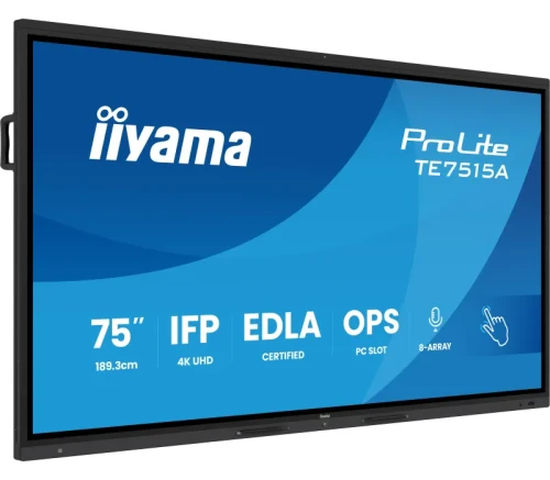 Monitor interaktywny iiyama 75" TE7515A-B2AG 4K UHD, Google EDLA - 0% VAT!