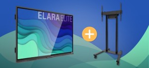 Monitor interaktywny Newline Elara Elite 65" + elektryczny statyw mobilny Neomounts FL55-875BL1 - 0% VAT!