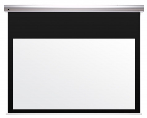 Ekran elektrycznie rozwijany z napinaczami Kauber BLUE LABEL XL - TENSIONED  BLACK TOP format 4:3 480x360