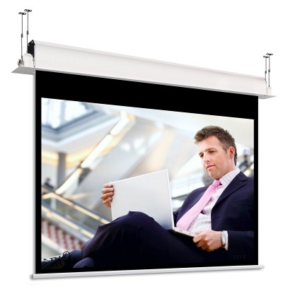 Ekran ścienny elektrycznie rozwijany Adeo Incell 1:1, 197x195cm, VisionWhiteRearBE